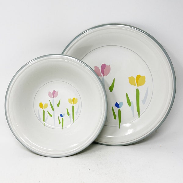 Studio Nova - Serving Bowl and Plate - YOU PICK - Villager Fresh Mint - Serving Bowl - Platter - Floral - Tulips - JF004 - Dishes