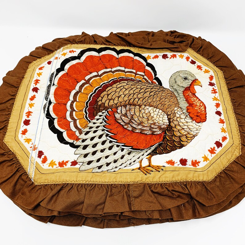 Turkey Placemats for Fall Thanksgiving Quilted Handmade Etsy