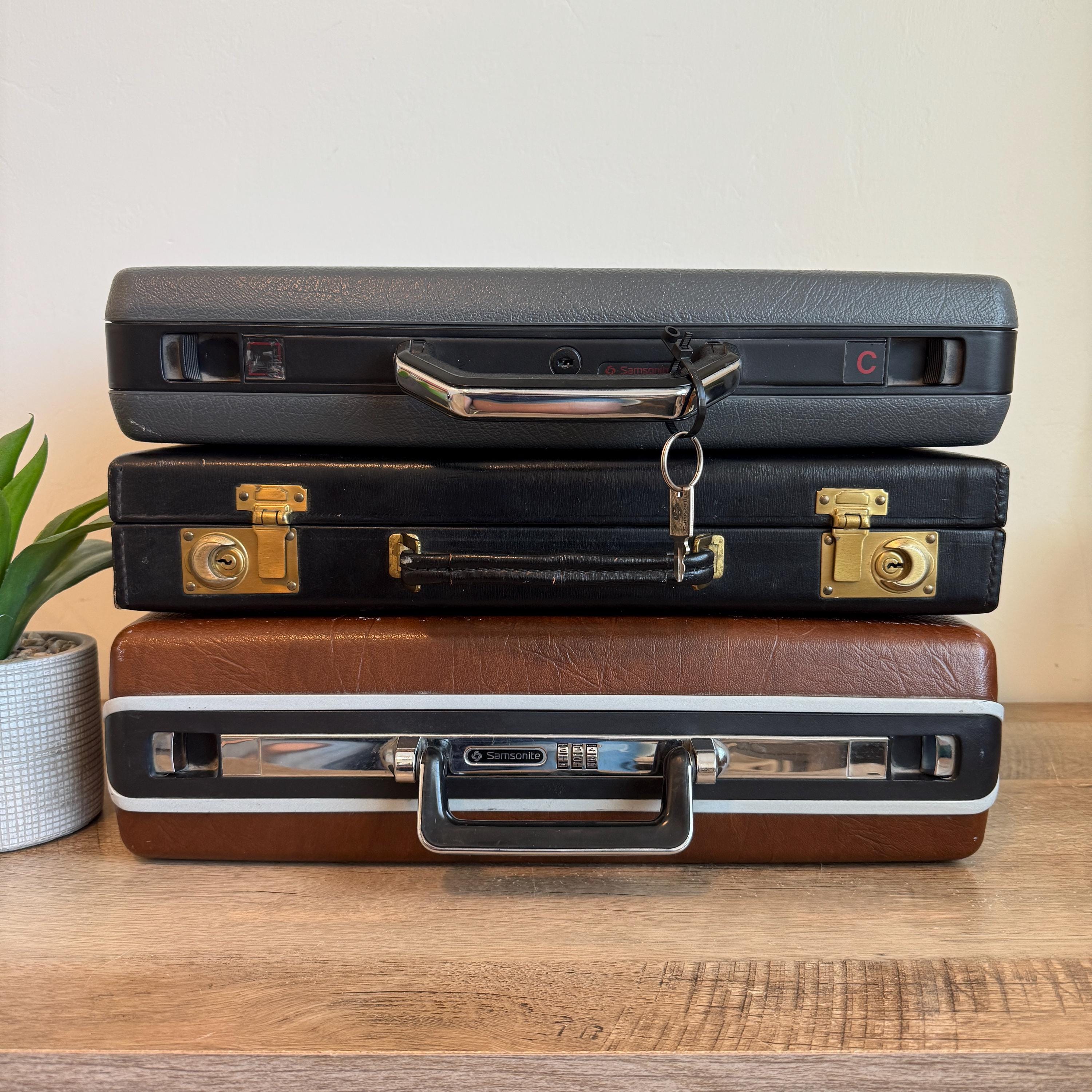 Maletín Vintage - TÚ ELIGES - Samsonite Gris - Cuero Negro - Samsonite Marrón/Negro - Maletín - Maletín - Rígido - Accesorio
