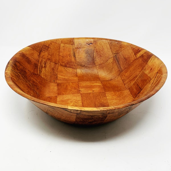 Vintage Wooden Bowl - Formosa - Wood Bowl - Mid Century - Parque - Kitchen - Salad - Centerpiece - WOVEN WOOD