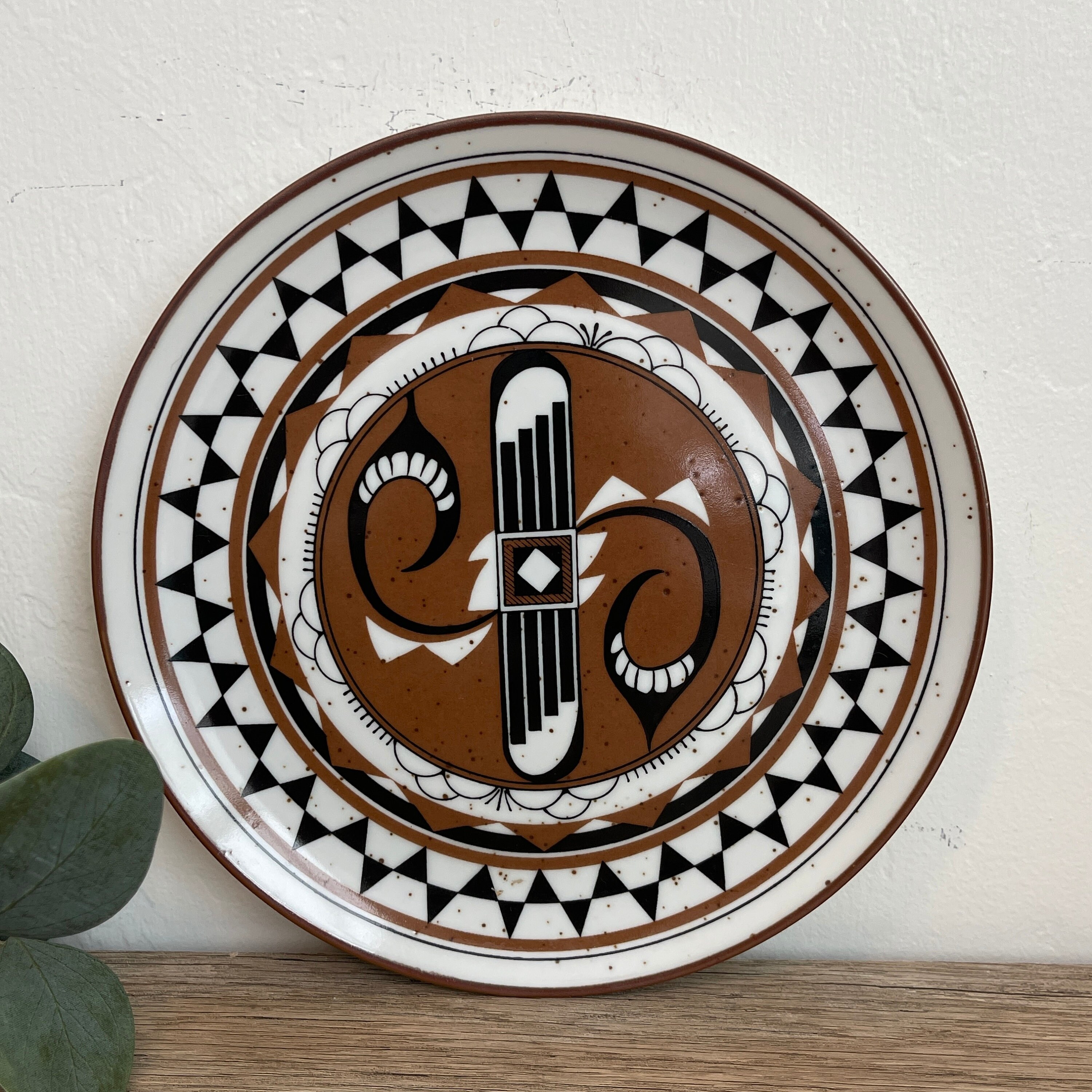 2024年激安 Vintage Aztec Plate Ceramic Glaze Aztec Stoneware Plate その他