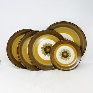 Premiere DuraStone Spice Stoneware Plates - Japan - Vintage Plates - Stoneware - Dinner Plate - Salad Plate - Platter - Mid-Century - MCM