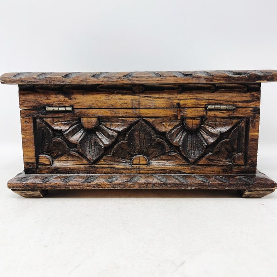 Carved Wooden Box - Trinket Box - Jewelry Box - V… - image 8