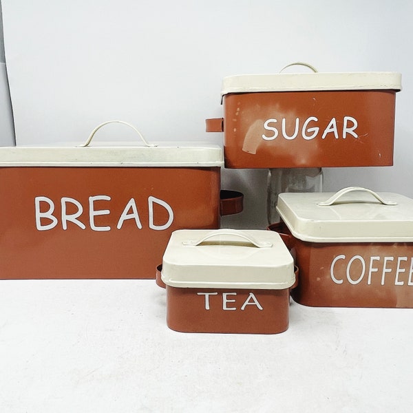 Retro Red Bread Box Etsy