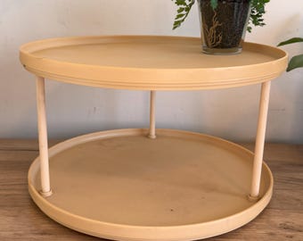 Vintage Rubbermaid Lazy Susan | Two Tier Yellow Turntable