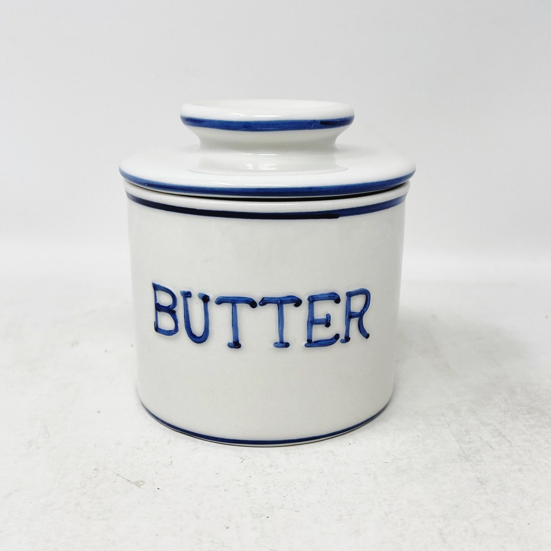 Vintage Butter Bell Pottery Blue and White Butter Bell Etsy