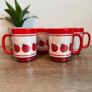 Lady Bug Mugs - Thermos Serv - Plastic - Cup - Thermo-Serve - Westbend