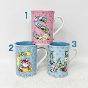 Mary Engelbreit Mugs - YOU PICK! Letter S - Letter C - Letter W - Enesco - Alphabet - Initials
