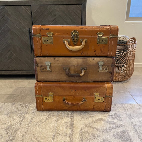 Vintage Suitcases - YOU PICK - Distressed - Worn … - image 1