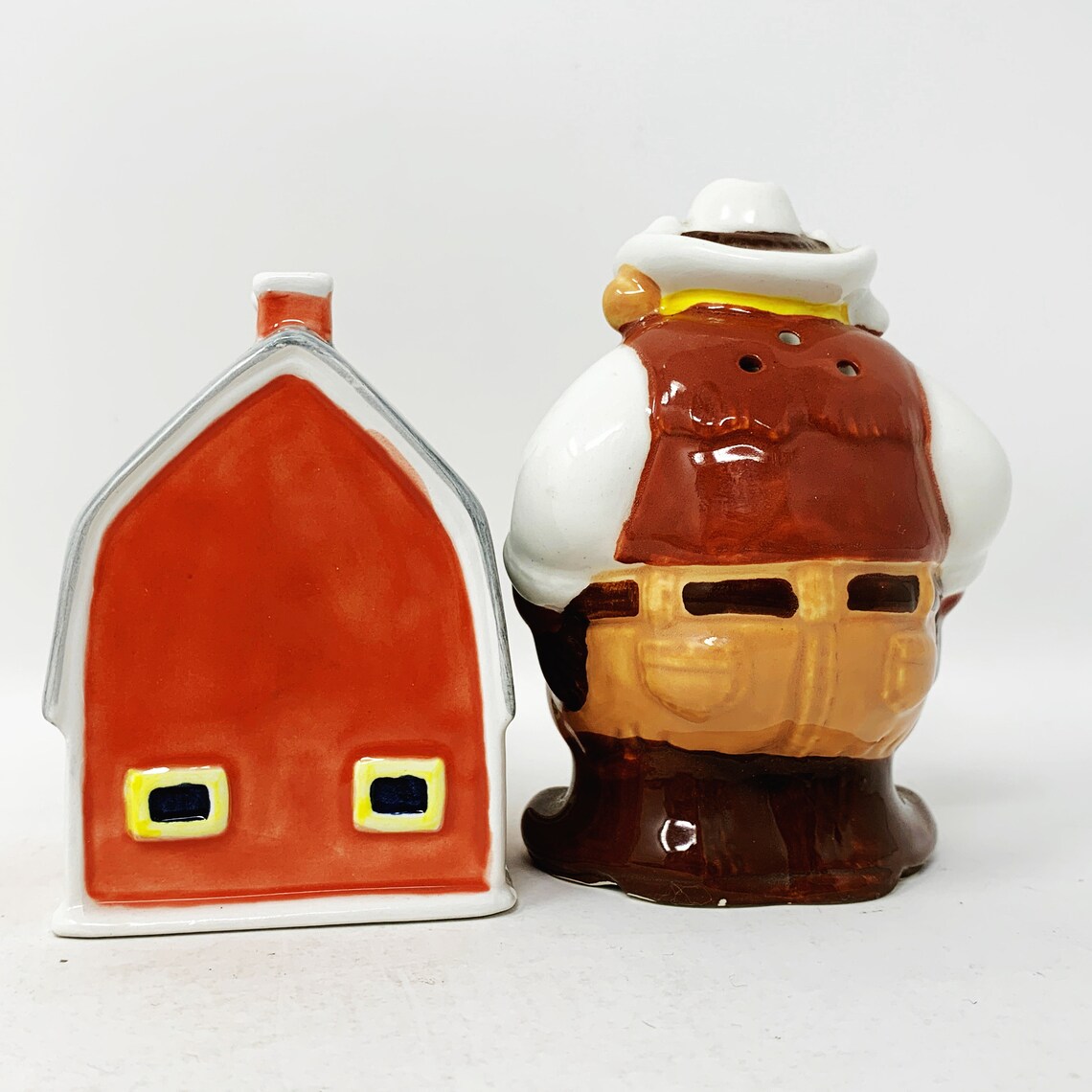 Farm Salt and Pepper Shakers Susan Winget Clay Art Etsy