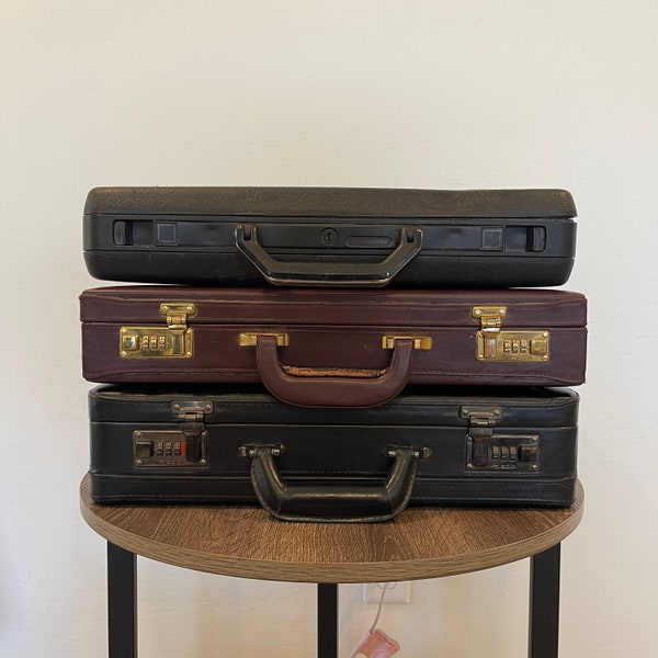 Vintage Briefcases - YOU PICK - Vintage - Samsonite Broker - Black Hard Shell Briefcase - Brown Briefcase - SOLO - Leather - Attache Case
