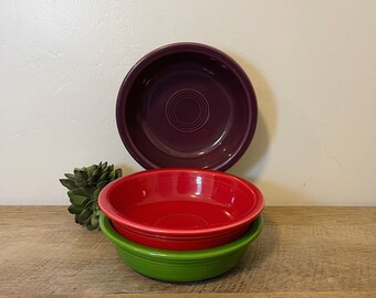 Fiesta Ware Bowls - YOU PICK - VINTAGE - Mulberry Purple - Red - Shamrock Green - Cereal - Soup - Pasta - Bowls