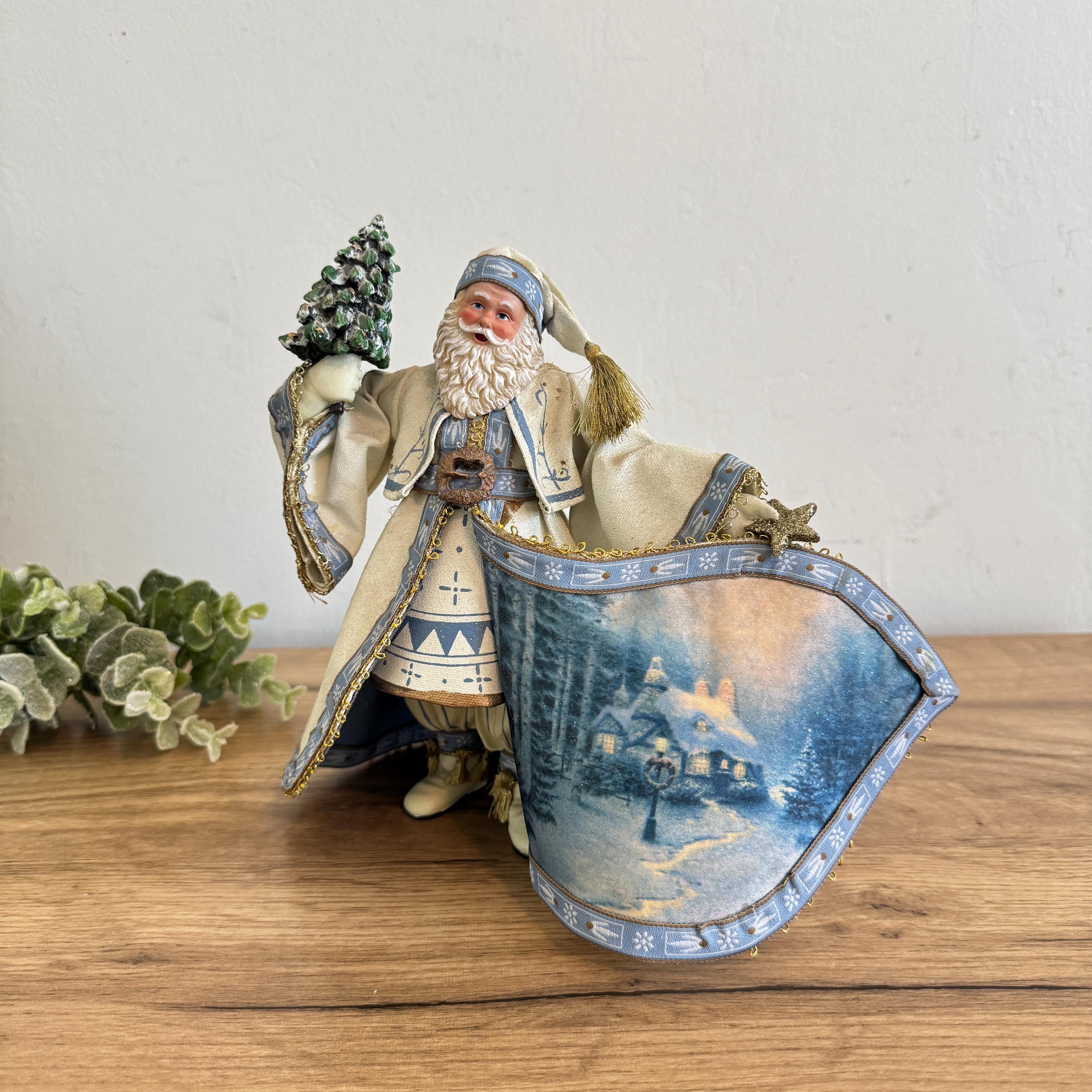 Thomas Kinkade Santa Figurine - Etsy