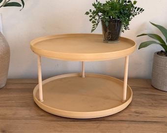 Vintage Rubbermaid Lazy Susan | Two Tier Yellow Turntable