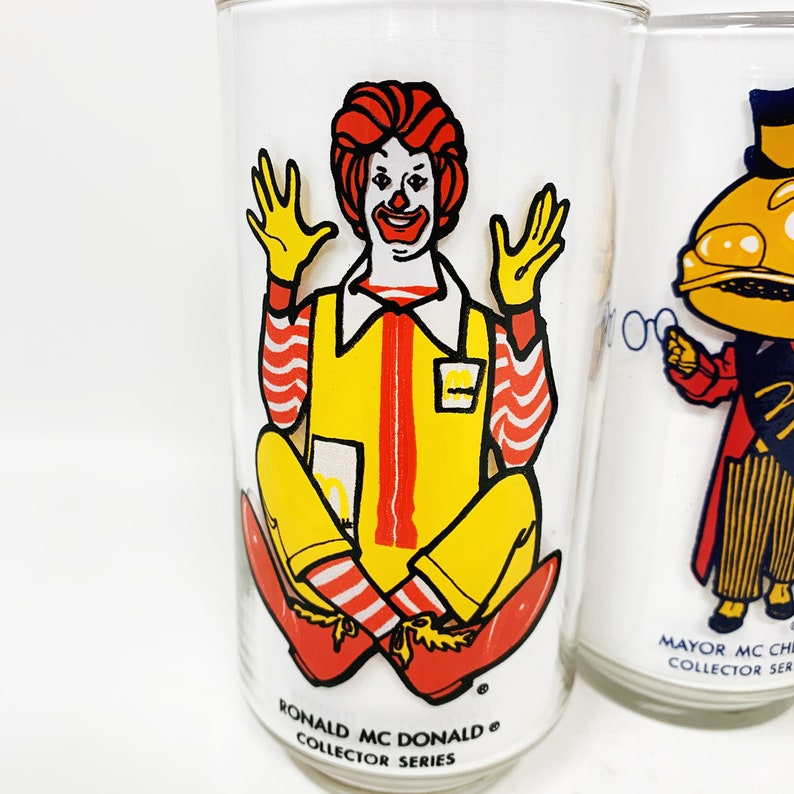 Vintage Mcdonalds Glasses 1975 Ronald Mcdonald Big Mac Etsy
