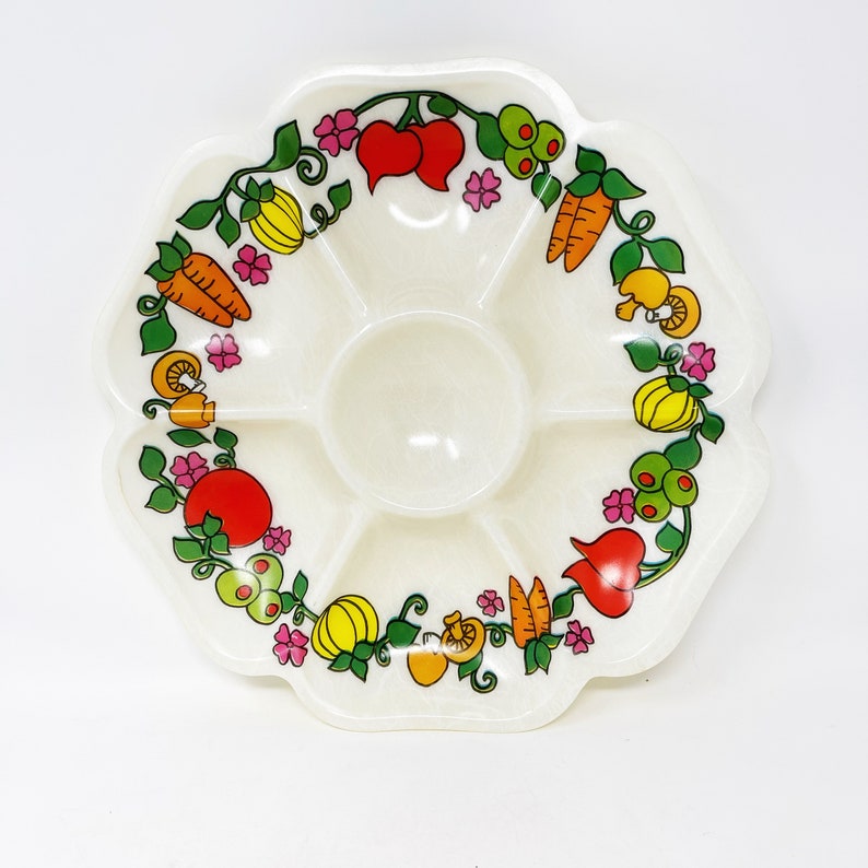 Divided Vegetable Tray Vintage Veggie Tray Plastic Etsy