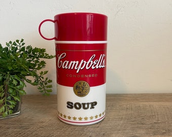 Campbell's Soup Thermos - Soup Can-tainer - Campbell's Soup - Collectibles - Red and White Tin - Vintage