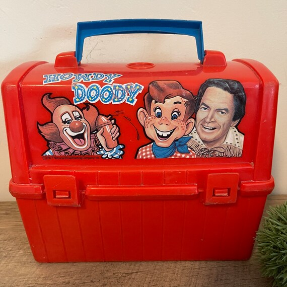 Howdy Doody Lunchbox - 1977 - Howdy Doody & Pals - Red