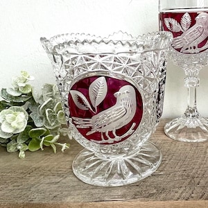 Hofbauer German Red Bird Crystal - Etsy