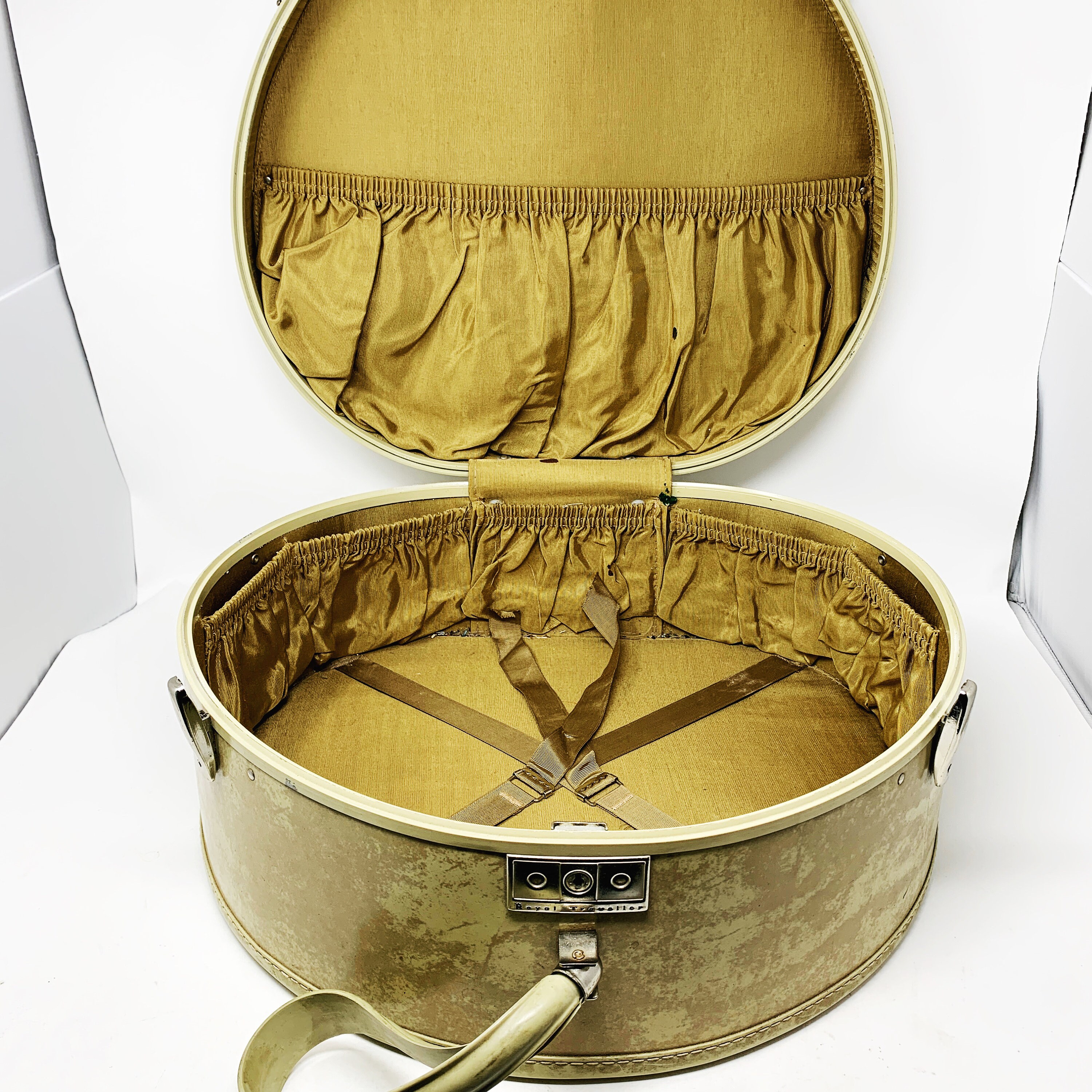 Vintage Marbled Round Suitcase Tan Brown Samsonite Suitcase Etsy