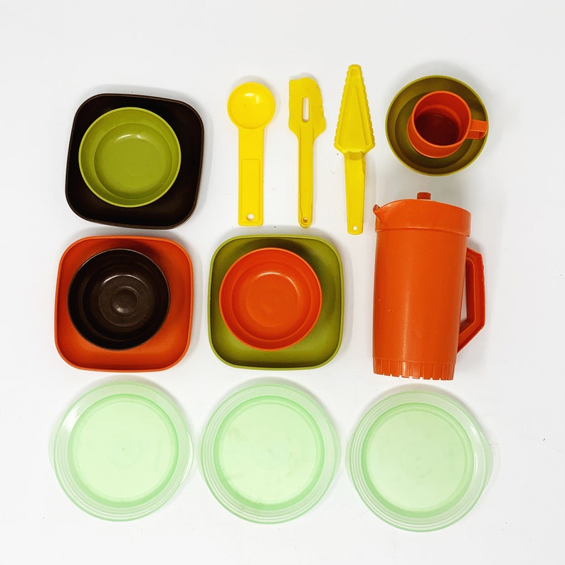 Tupperware Mini ServeIt Serving Set Pitcher Cup Square Etsy