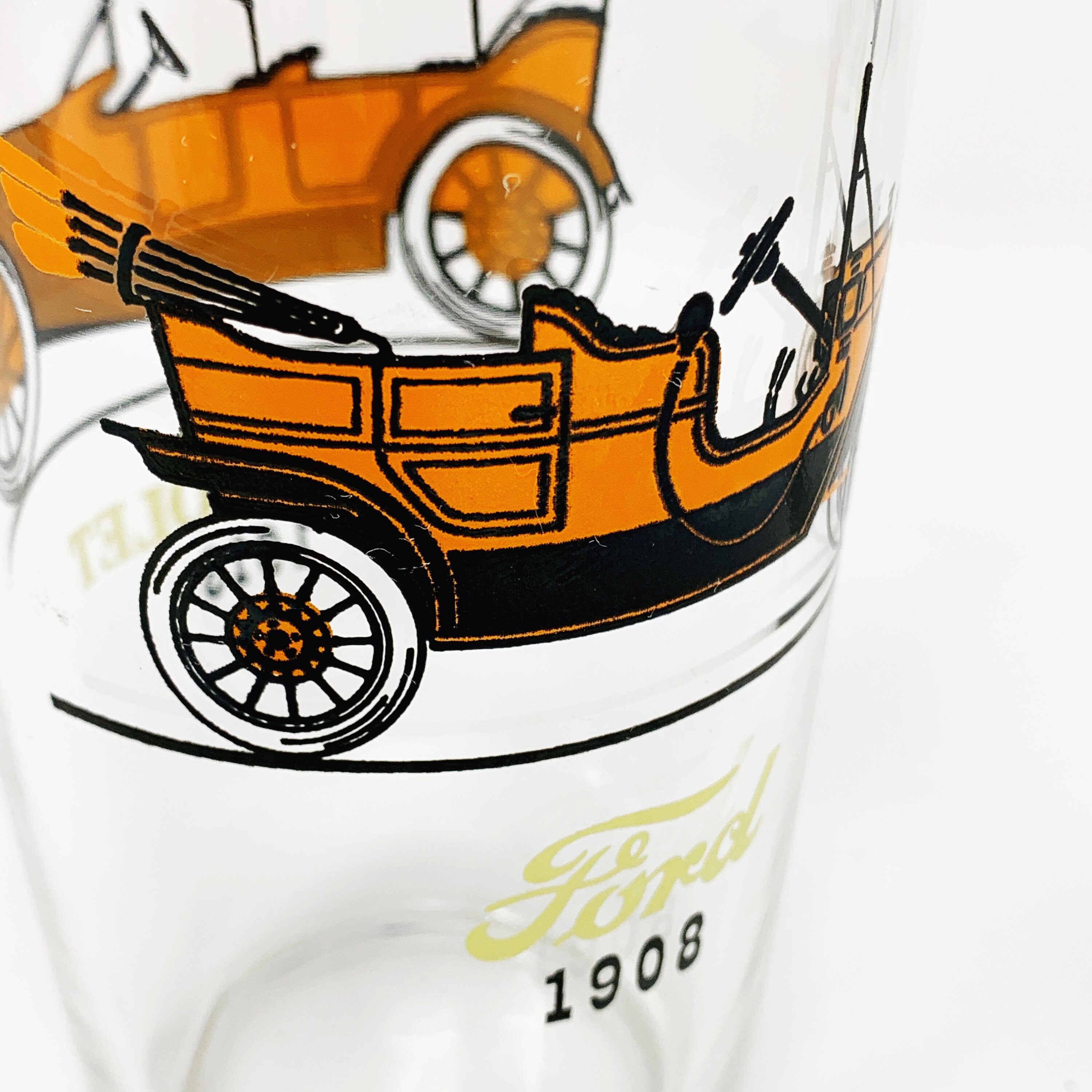 Vintage Car Glasses Hazel Atlas Mid Century Ford Chevrolet Etsy