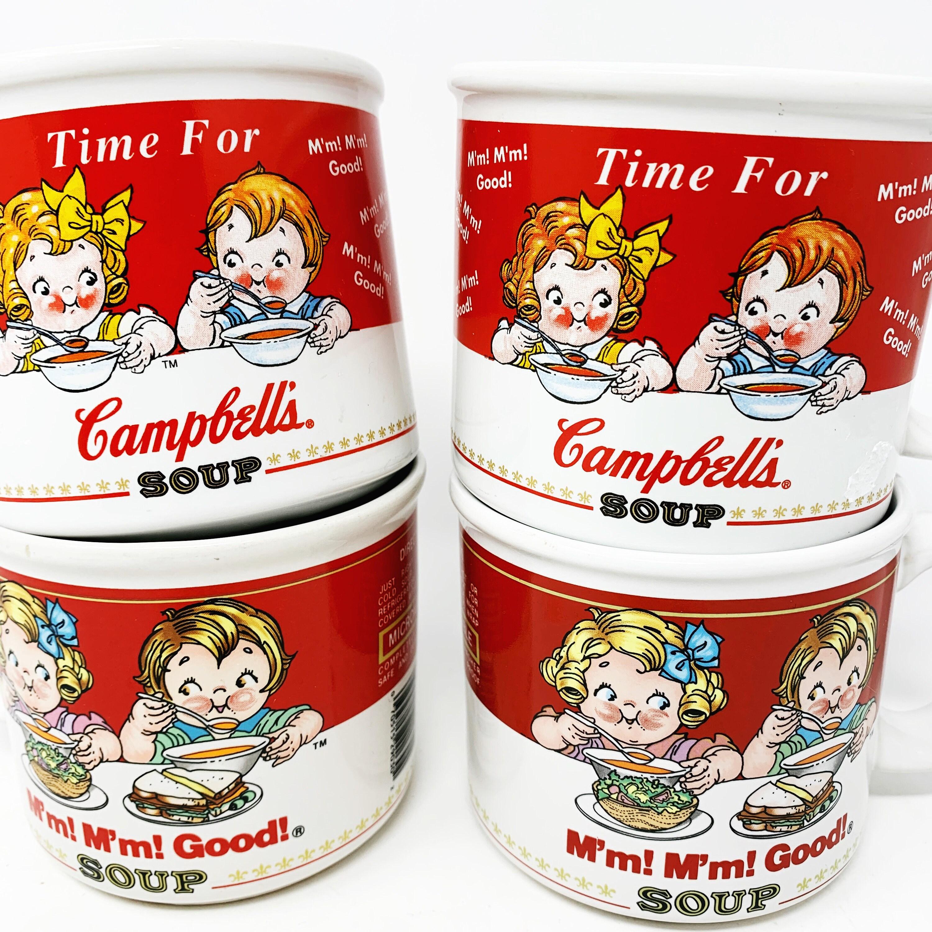 Campbell's Soup Mug Set of 2 Kids Eating Soup and Etsy