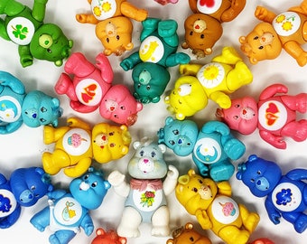 Care Bears, PVC, Care Bears with Hair, Poseable Care Bears, Care Bear Figurines, Kenner, Mini Carebears