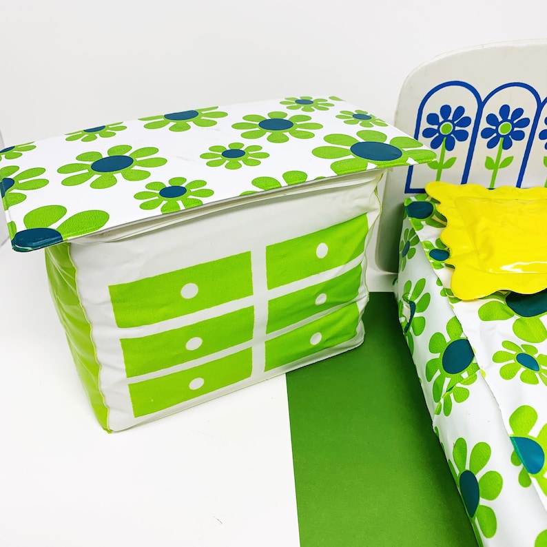 Barbie Blow Up Furniture Inflatable Green and Blue Floral | Etsy
