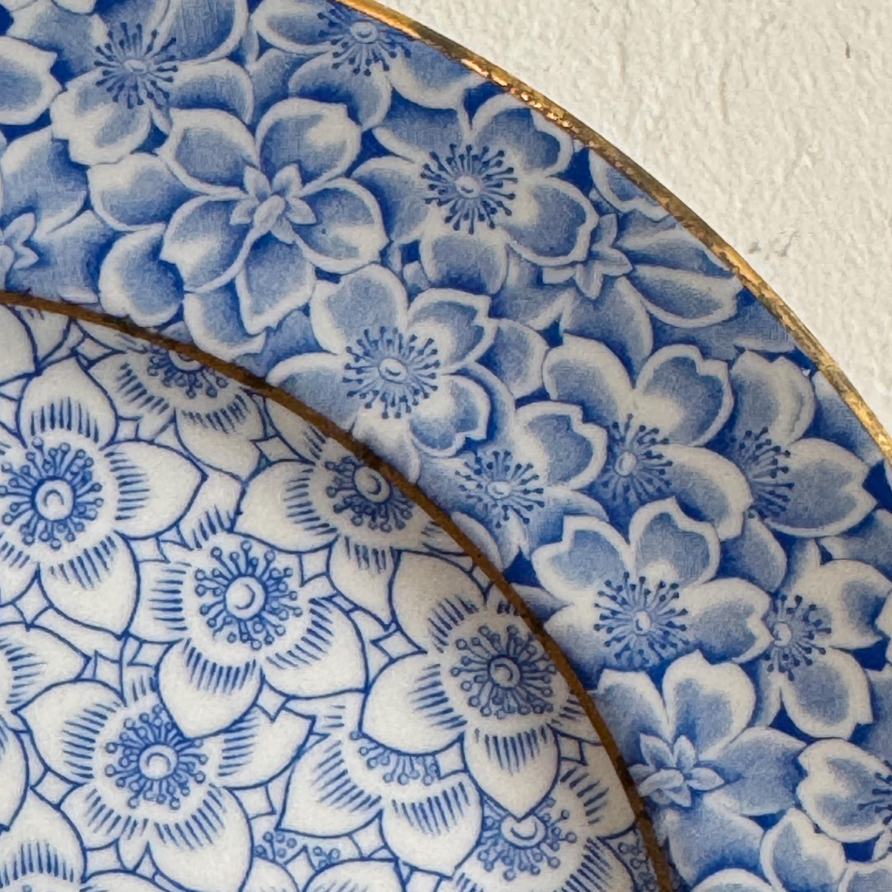 Royal Worcester Blue Chintz Plate | Antique Davis Collamore New York ...