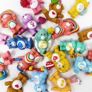 Care Bear Figurines - Vintage - Miniature - PVC Care Bears - 1980s Retro Collectible Figures - Classic Care Bears Toys