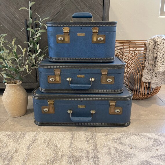 Vintage Suitcases - YOU PICK - Blue Suitcases - JC