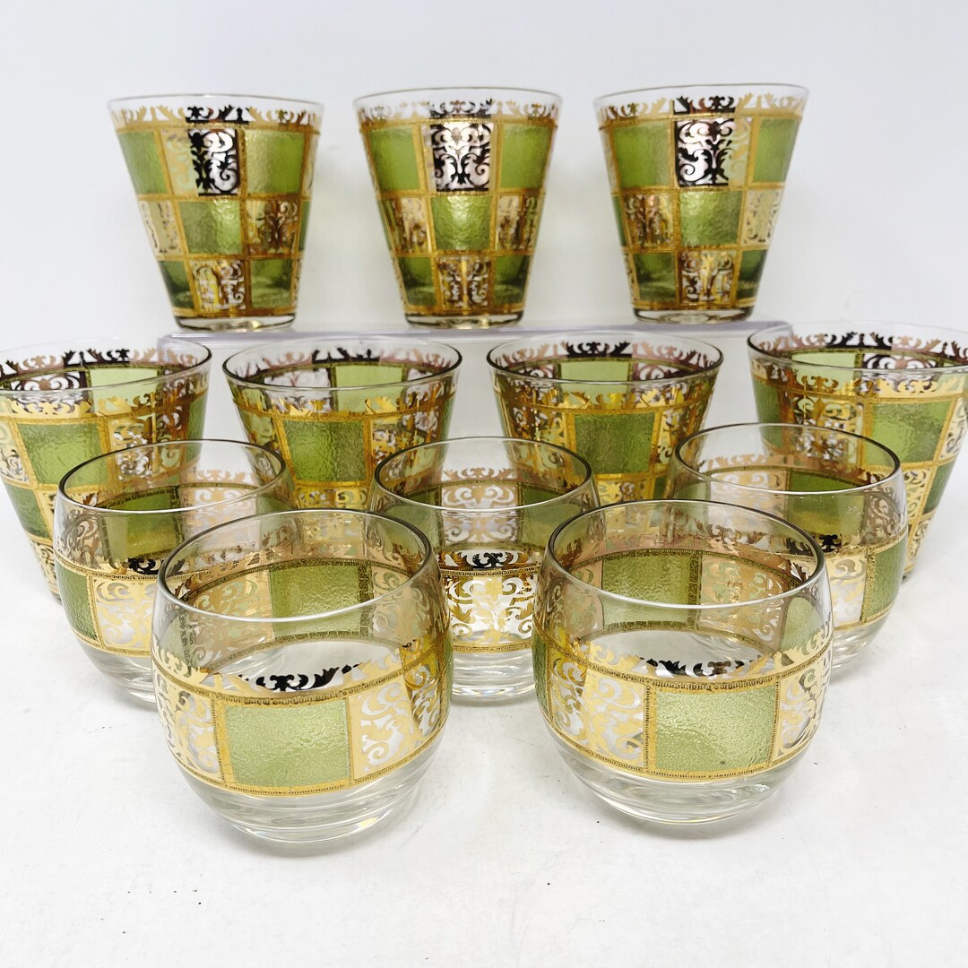 Culver Prado Glasses Midcentury Culver Glasses Cocktail Glasses Old