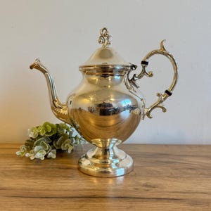 Vintage Silver Teapot | Birmingham Silver Co. Silver | Ornate Mid Century Tea Pot | Wedding or Dining Table Decor | Antique Classic Elegance
