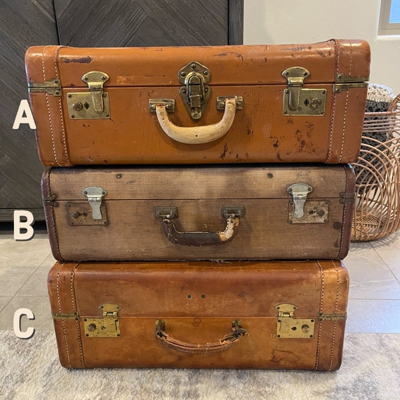 Vintage Suitcases - YOU PICK - Distressed - Worn … - image 2