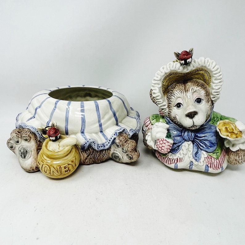 Bear Cookie Jar Fitz and Floyd Honey Bear Cookie Jar Etsy