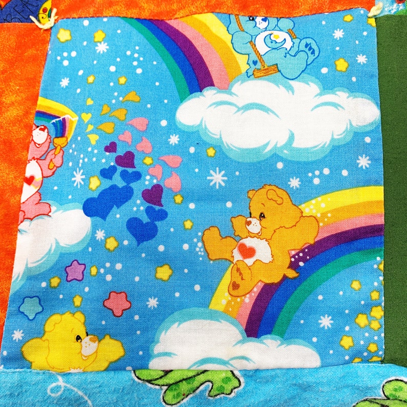 Care Bears Quilt VINTAGE Baby Blanket Bedding Hugs Etsy