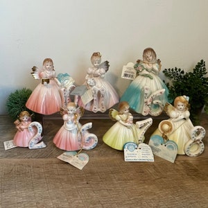 Josef Originals - Birthday Girls - YOU PICK - 2, 6, 7, 8, 10, 11, 16 - Figurine - Birthday - Angel - Applause - Josef Figurine - Collector