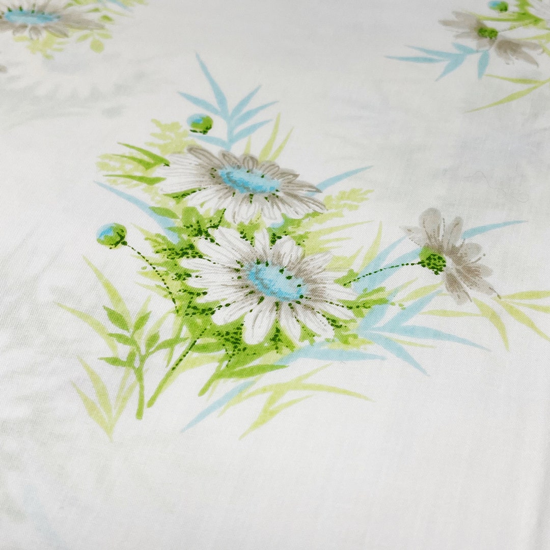 Vintage Daisy Sheet Double FULL Flat Sheet Springmaid Wondercale Shabby ...