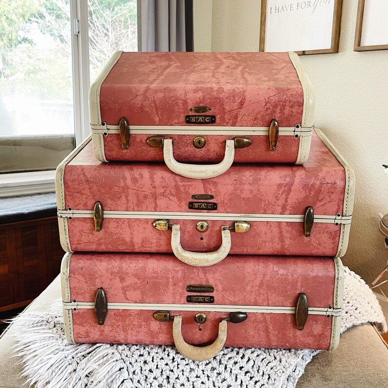 Maletas Vintage Rosa Samsonite Shwayder Bros Pink | Etsy España