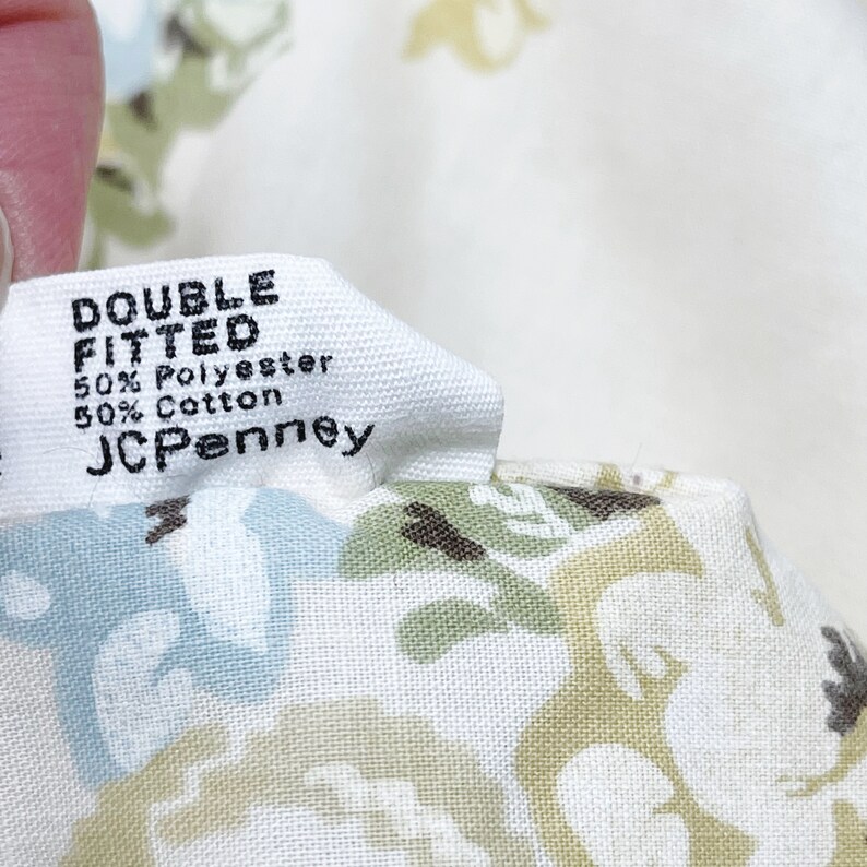 Vintage Floral Sheet DOUBLE FITTED Full Jcpenney Etsy