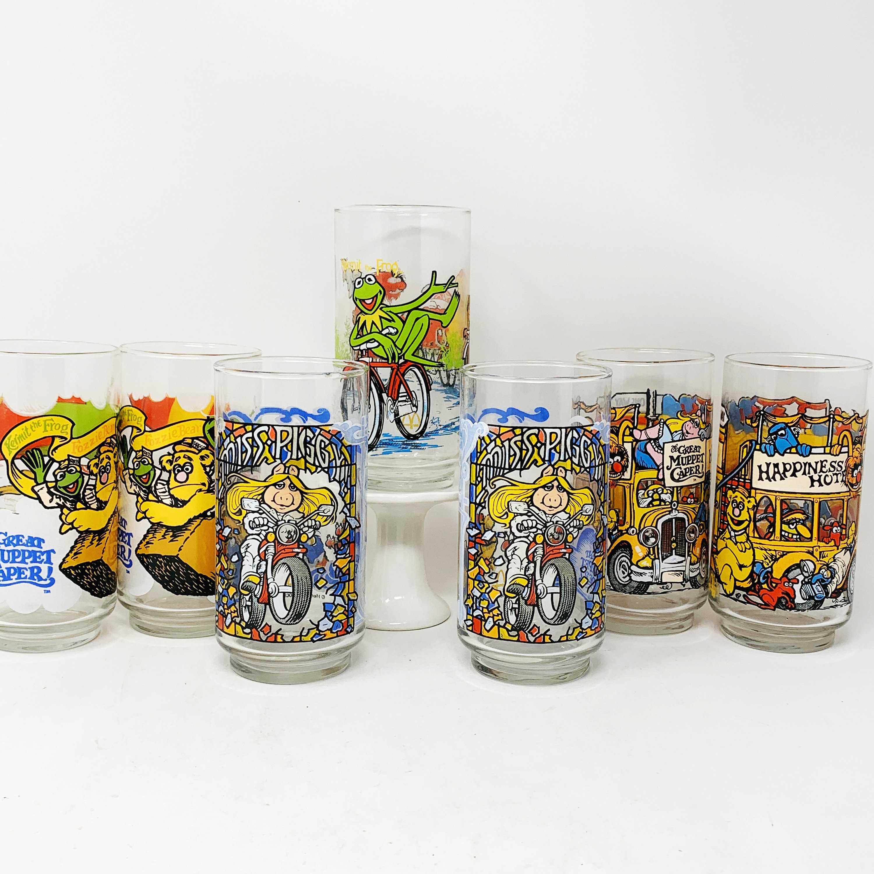 Details about   McDonalds The Great Muppet Caper 1981 Set of 4 Kermit the Frog Glasses 
