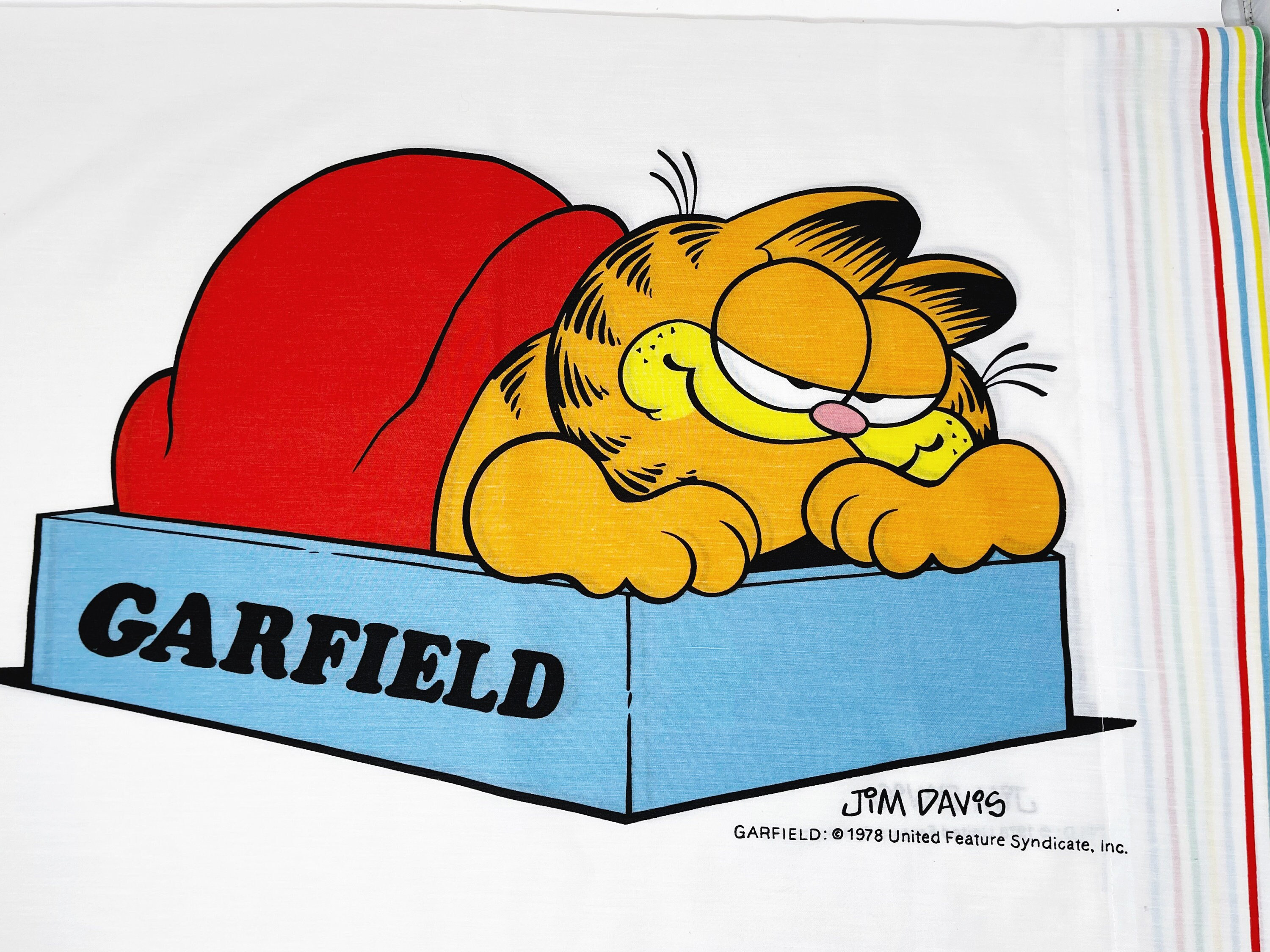 Garfield Pillowcase - VINTAGE - 1978 - Garfield - Bedding