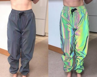 rainbow reflective joggers