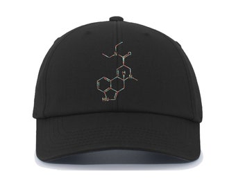LSD Molecule Acid Psychedelic Chemistry Mans Classics Cap Woman Fashion Hat Baseball Cap 