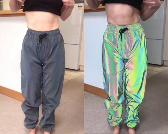 Holographic Reflective Pants Festival 