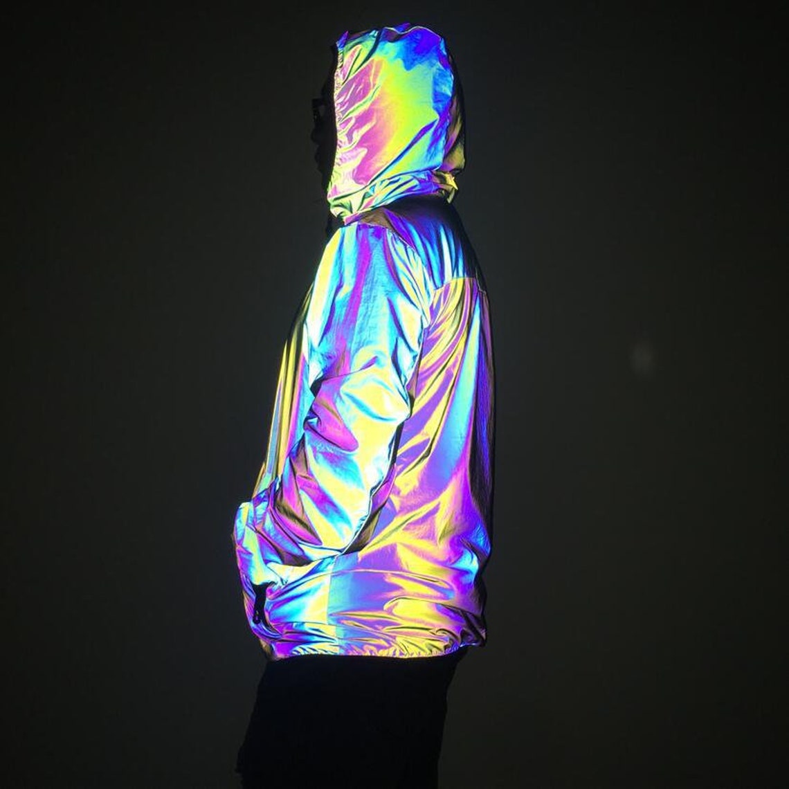 Reflective Hooded Jacket Etsy