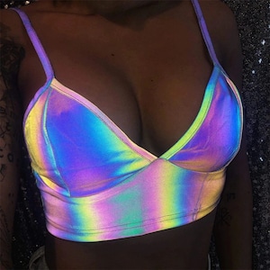 Holographic Reflective Crop Top