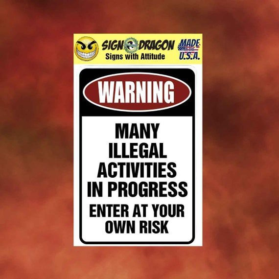 TIN SIGN " Danger" Humorous Signs Garage Wall Decor 