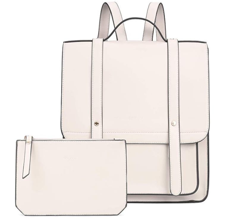 Messenger Bag Fits up to 14 Inch Women Briefcase Laptop Tote bag Backpack PU Leather Satchel Handmade tote bag Laptops with Small Purse
